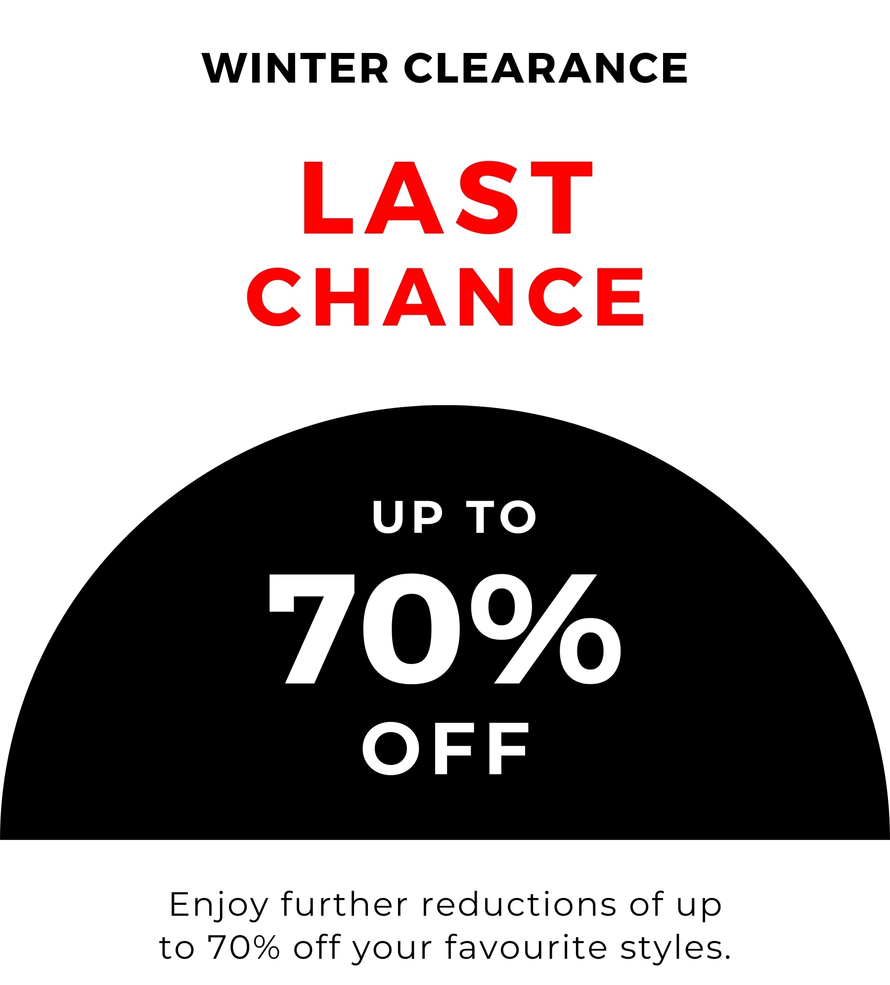 Last Chance Clearance!